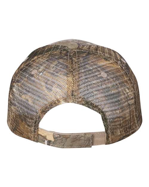 Licensed Camo Mesh Back Cap - LC5M- Realtree AP/ Brown