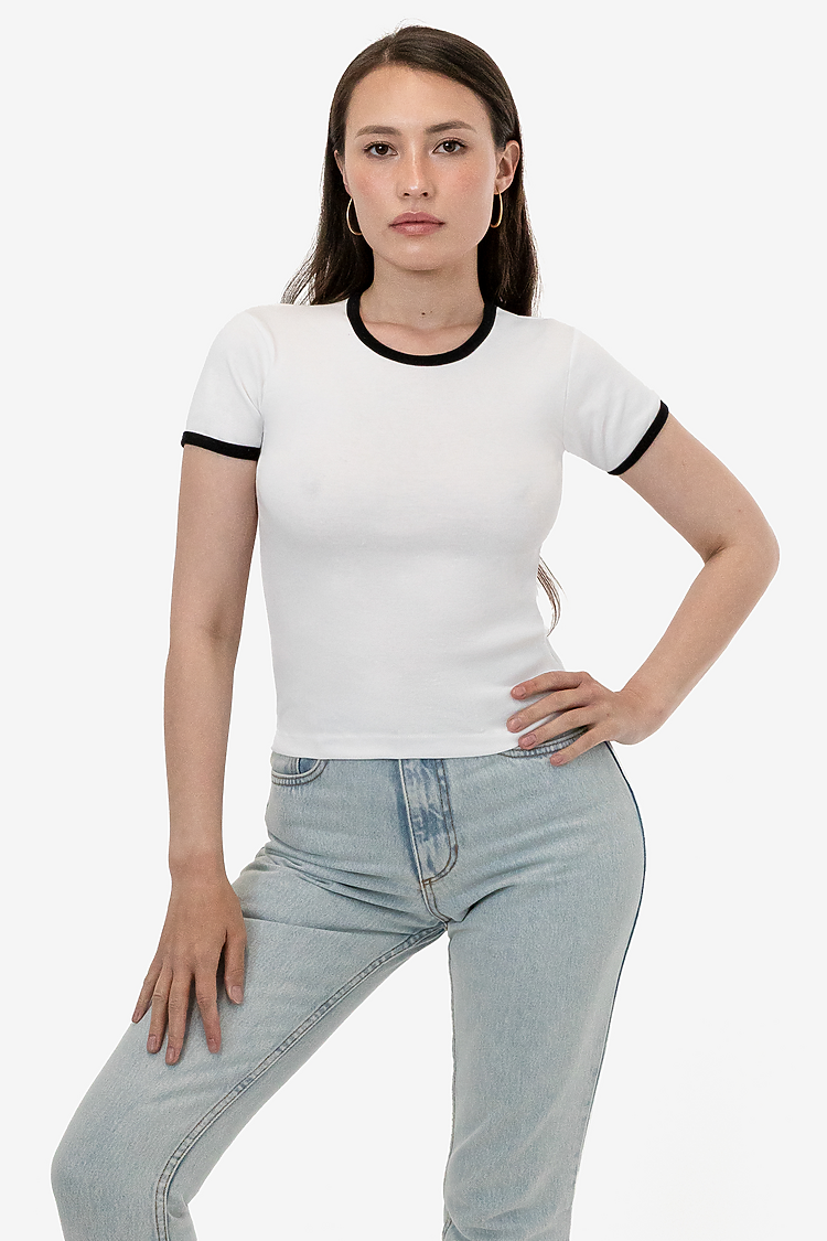 WHOLESALE 43005 ORIGINAL BABY RIB TEE LOS ANGELES APPAREL