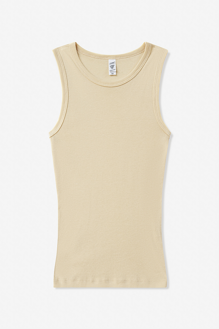 Los Angeles Apparel 4338 Baby Rib Tank Top